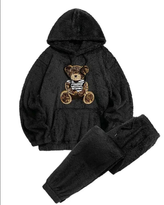 Cartoon Bear™ | Unisex Colorblock Hoodie and Trouser Set